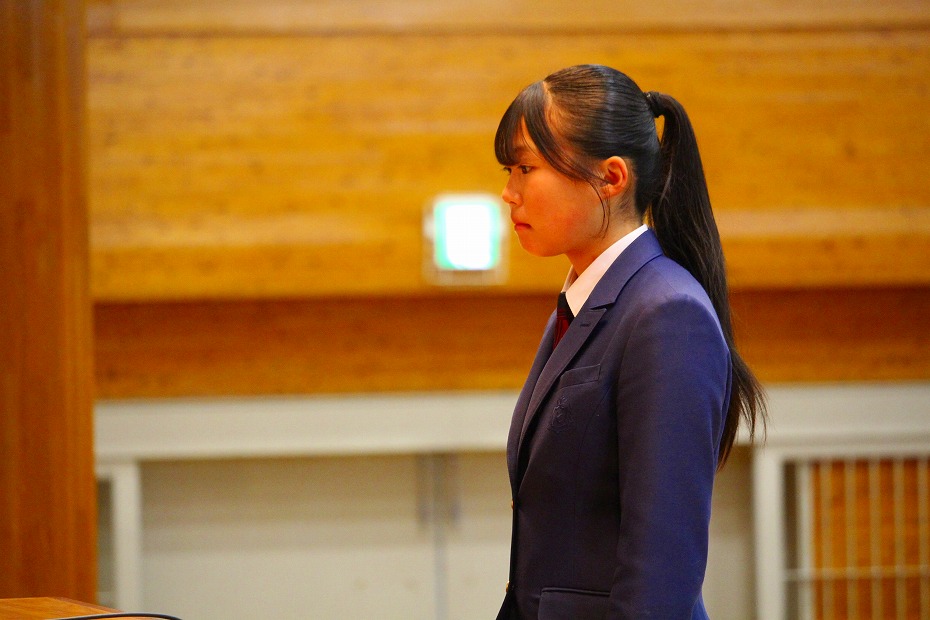 ずら〜りと勢揃い…表彰伝達+終業式：12/24