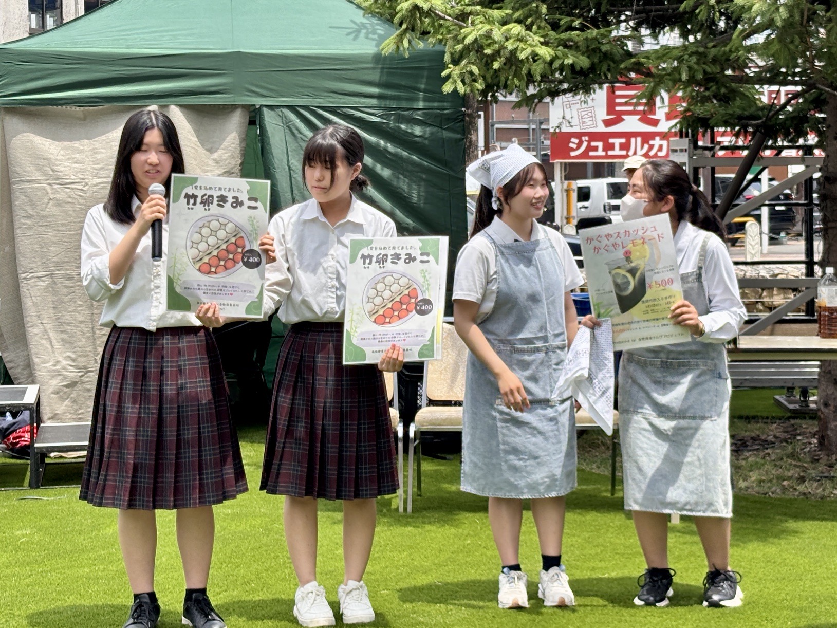 高松農業高校とのコラボ活動−阿知フェスで100パック・100杯完売
